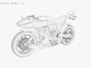 Futuristic motorcycle 3D Model