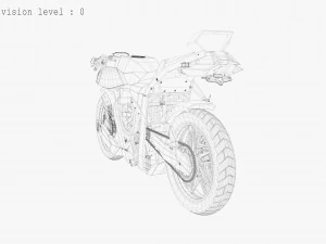 Futuristic motorcycle 3D Model
