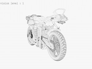 Futuristic motorcycle Modello 3D