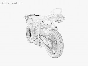 Futuristic motorcycle 3D Model