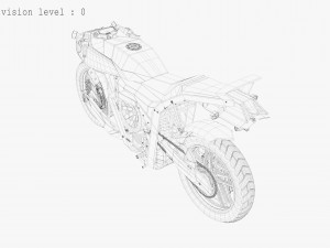 Futuristic motorcycle Modello 3D
