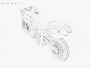 Futuristic motorcycle 3D Model