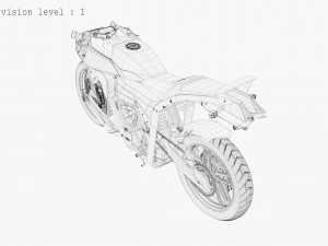 Futuristic motorcycle Modello 3D