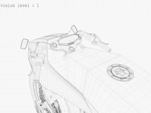 Futuristic motorcycle 3D Model