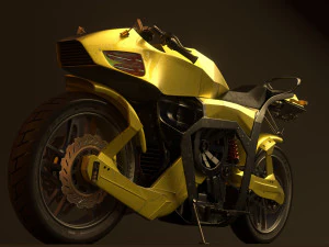 Futuristic motorcycle 3D Model