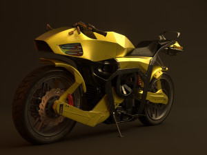 Futuristic motorcycle Modello 3D
