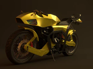 Futuristic motorcycle 3D Model