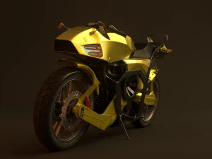Futuristic motorcycle 3D Model