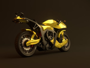 Futuristic motorcycle Modello 3D