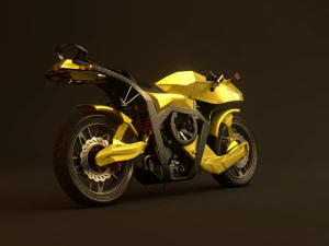 Futuristic motorcycle 3D Model