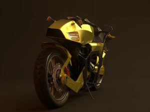 Futuristic motorcycle 3D Model