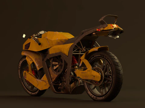 Futuristic motorcycle 3D Model
