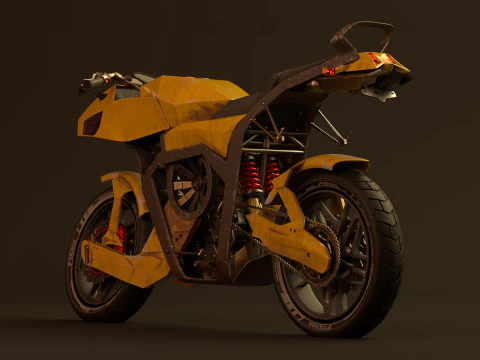 Futuristic motorcycle 3D Model