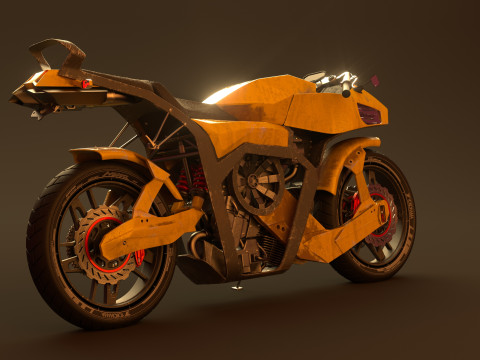Futuristic motorcycle Modello 3D