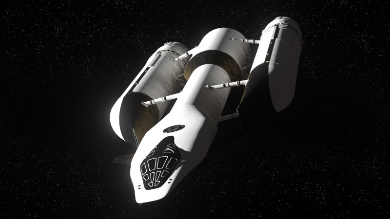 Rocket spaceship with interior 3D-Modell .c4d .max .obj .3ds .fbx .stl .blend