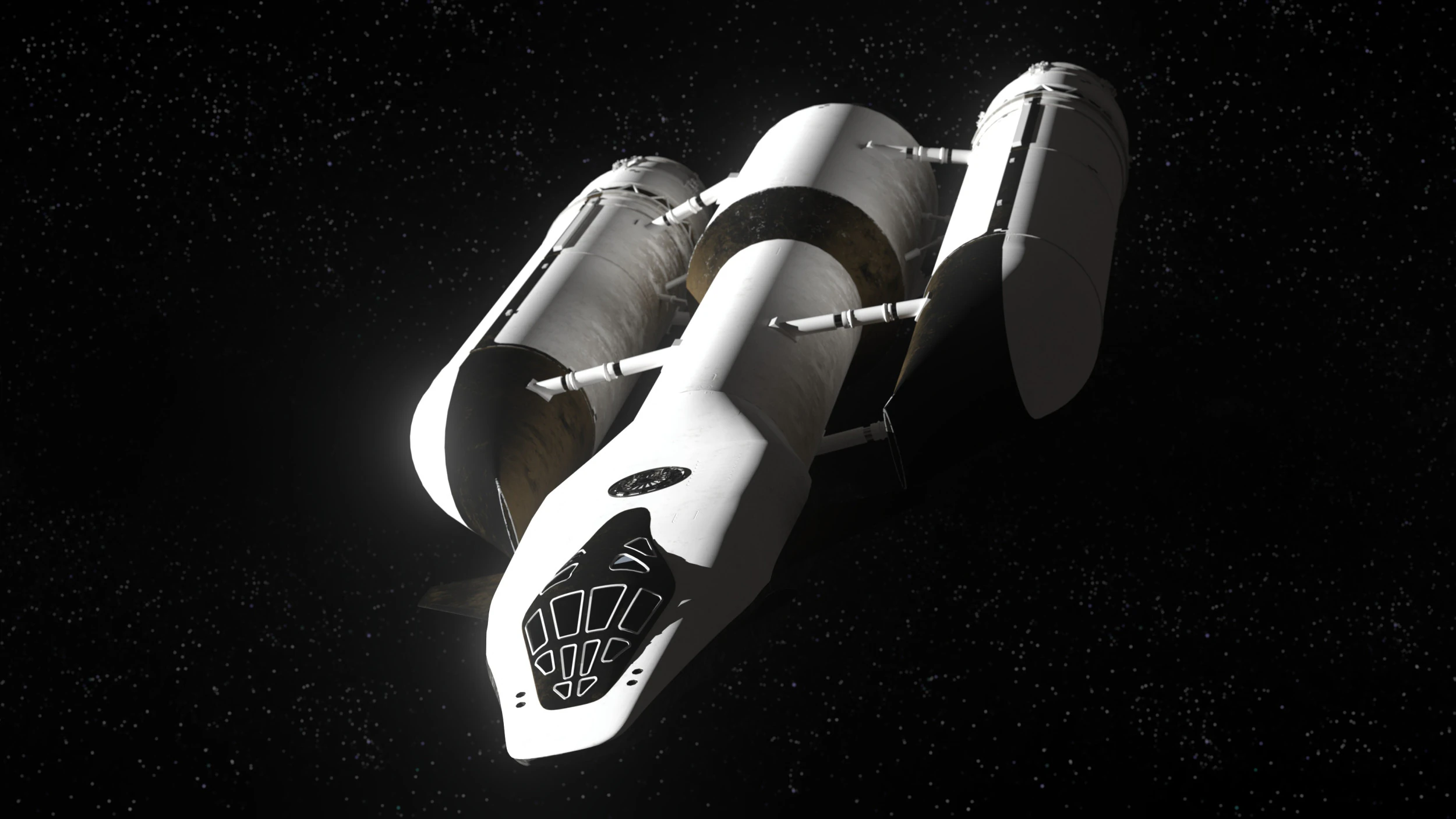 Rocket spaceship with interior 3D Model .c4d .max .obj .3ds .fbx .stl .blend 