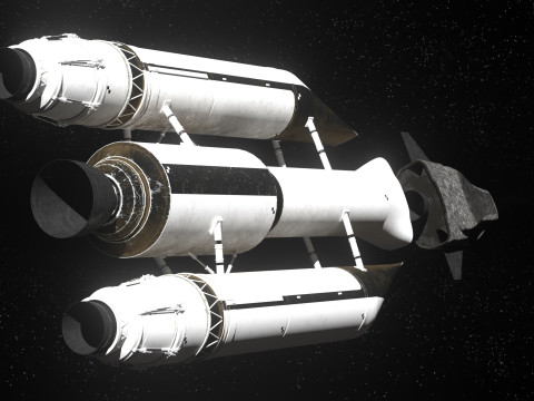 Rocket spaceship with interior 3D-Modell