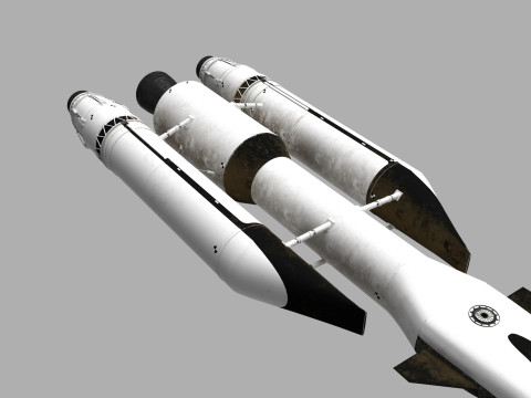 Rocket spaceship with interior 3D-Modell