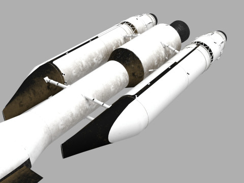 Rocket spaceship with interior 3D-Modell