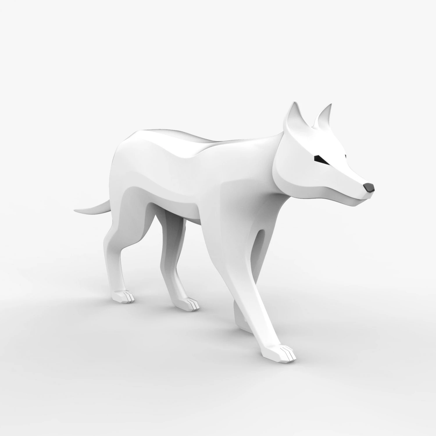 3d wolf sculpture 3D Model .c4d .max .obj .3ds .fbx .stl .blend