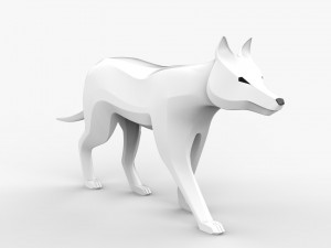 3d wolf sculpture 3D Model