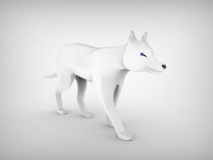 3d wolf sculpture 3D 모델