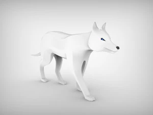 3d wolf sculpture 3D Model