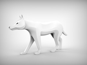 3d wolf sculpture 3D 모델