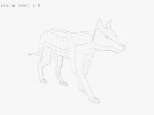 3d wolf sculpture 3D Model