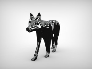 3d wolf sculpture 3D 모델