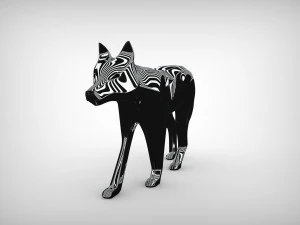 3d wolf sculpture 3D Model