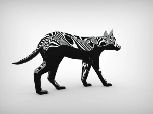 3d wolf sculpture 3D Model