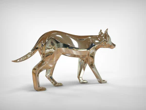3d wolf sculpture 3D Model