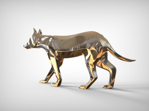 3d wolf sculpture 3D 모델