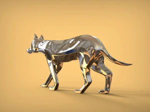 3d wolf sculpture 3D Model