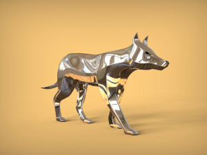 3d wolf sculpture 3D 모델