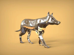3d wolf sculpture 3D Model