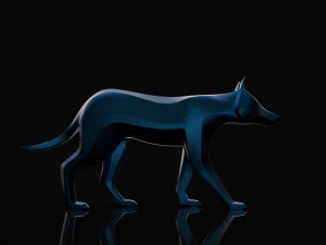 3d wolf sculpture 3D Model