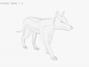 3d wolf sculpture 3D Model