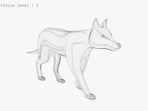 3d wolf sculpture 3D 모델