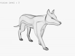 3d wolf sculpture 3D Model