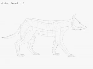 3d wolf sculpture 3D Model