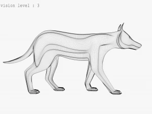 3d wolf sculpture 3D Model