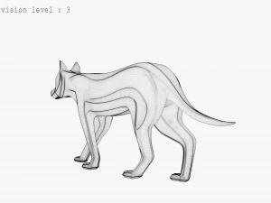 3d wolf sculpture 3D Model