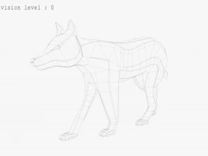 3d wolf sculpture 3D Model