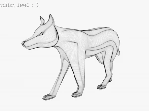3d wolf sculpture 3D Model