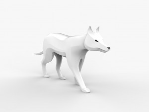 3d wolf sculpture 3D 모델