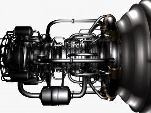 motore a razzo Modello 3D