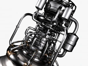 motore a razzo Modello 3D