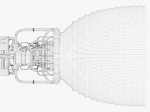 motore a razzo Modello 3D